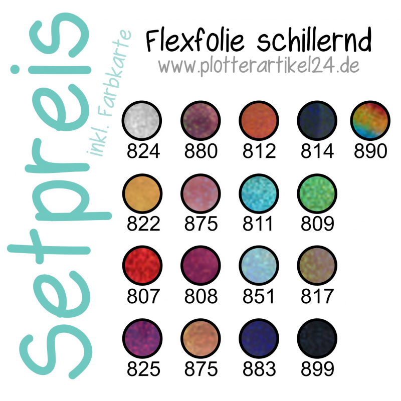 Flexfolie schillernd Set