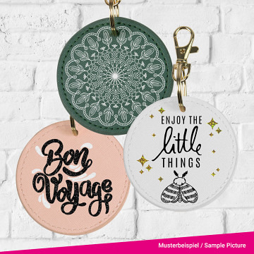 Anhänger aus Kunstleder Boutique Circular Key Clip