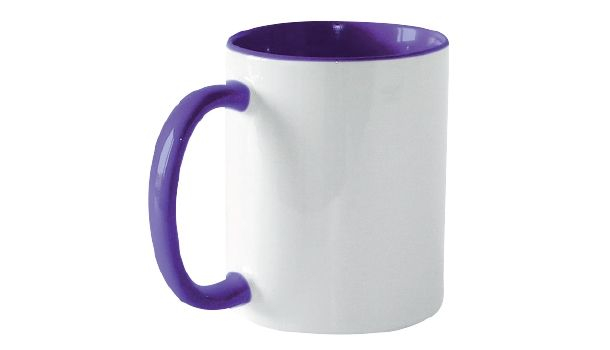 Keramiktasse 11oz, ORCA, innen und Henkel farbig