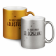 Glitzertasse im Metallic-Look