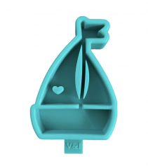 Segelboot mit Herz 13 cm