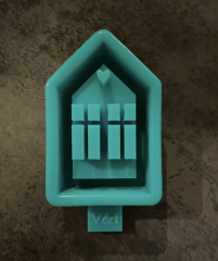 Lichterhaus mit Fenster & Herz klein 9,5 cm